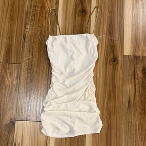 Windsor Ivory Dress with Sparkling Chain Straps